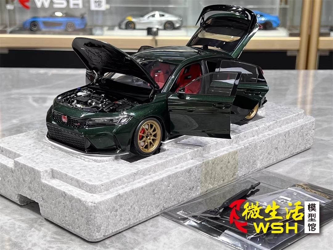 MotorHelix 1/18 Honda Civic Type R FL5 Alloy Display Model Car Green / Magic