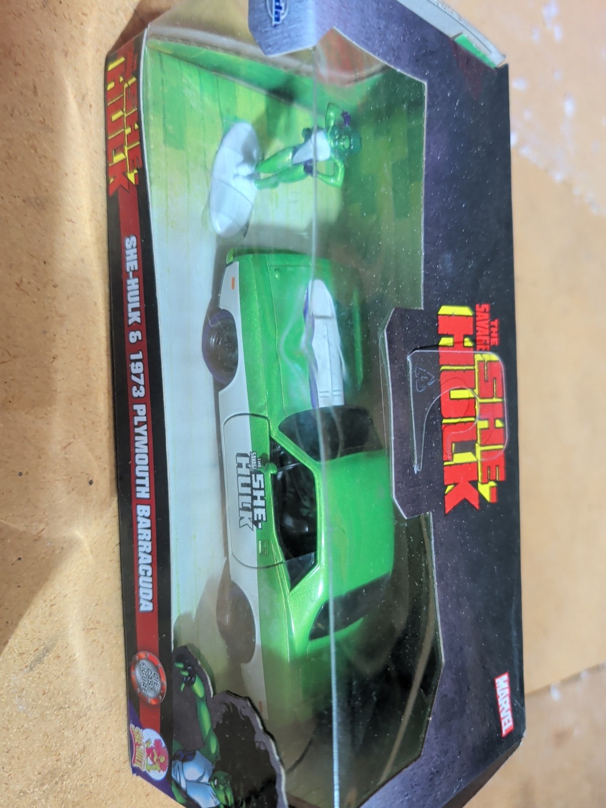 Jada Toys Hollywood Rides: Marvel “She-Hulk” & 73 Plymouth Barracuda 1/32 Scale