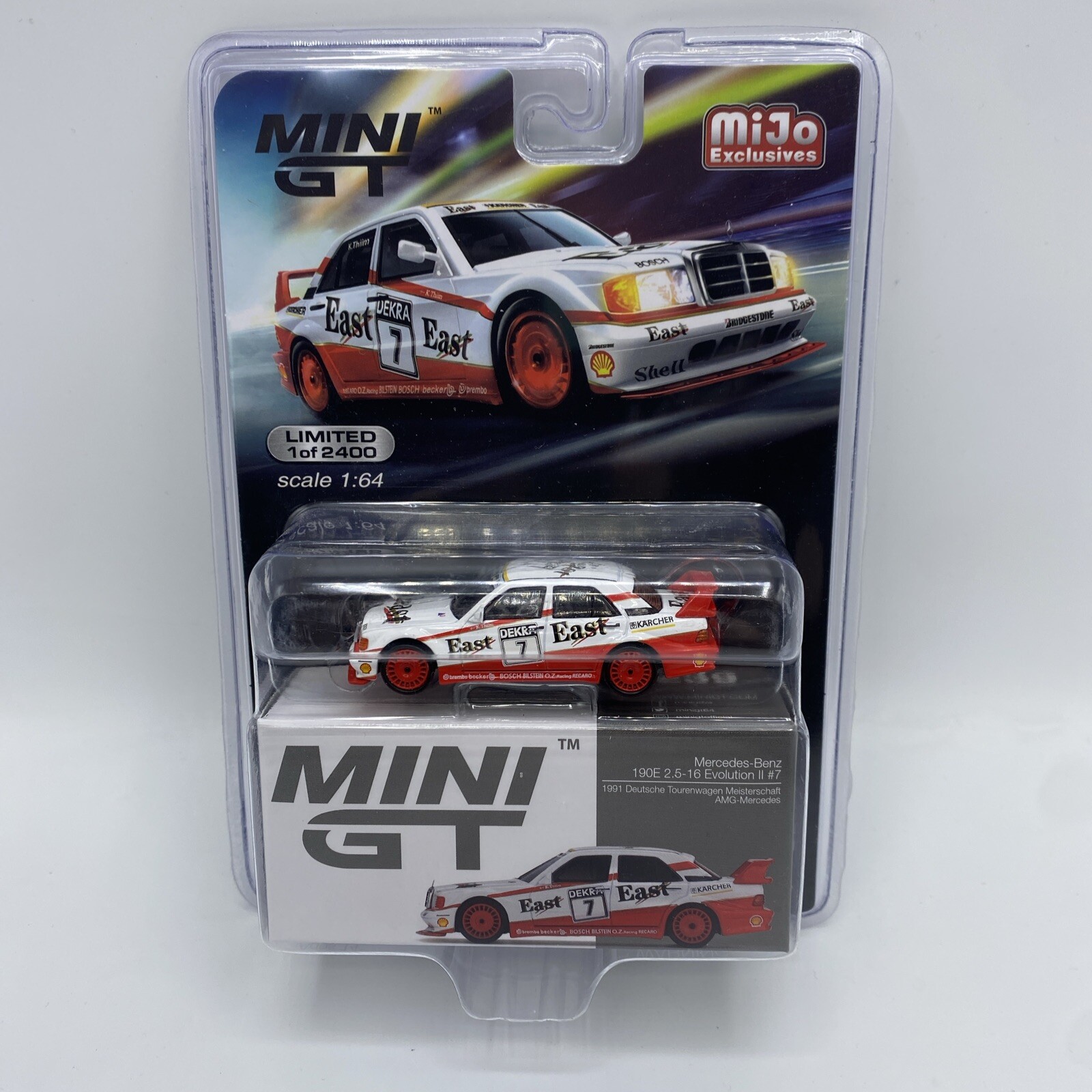 MiniGT Mercedes Benz 190E 2.5-16 Evolution 1:64 Model – True Scale Miniatures