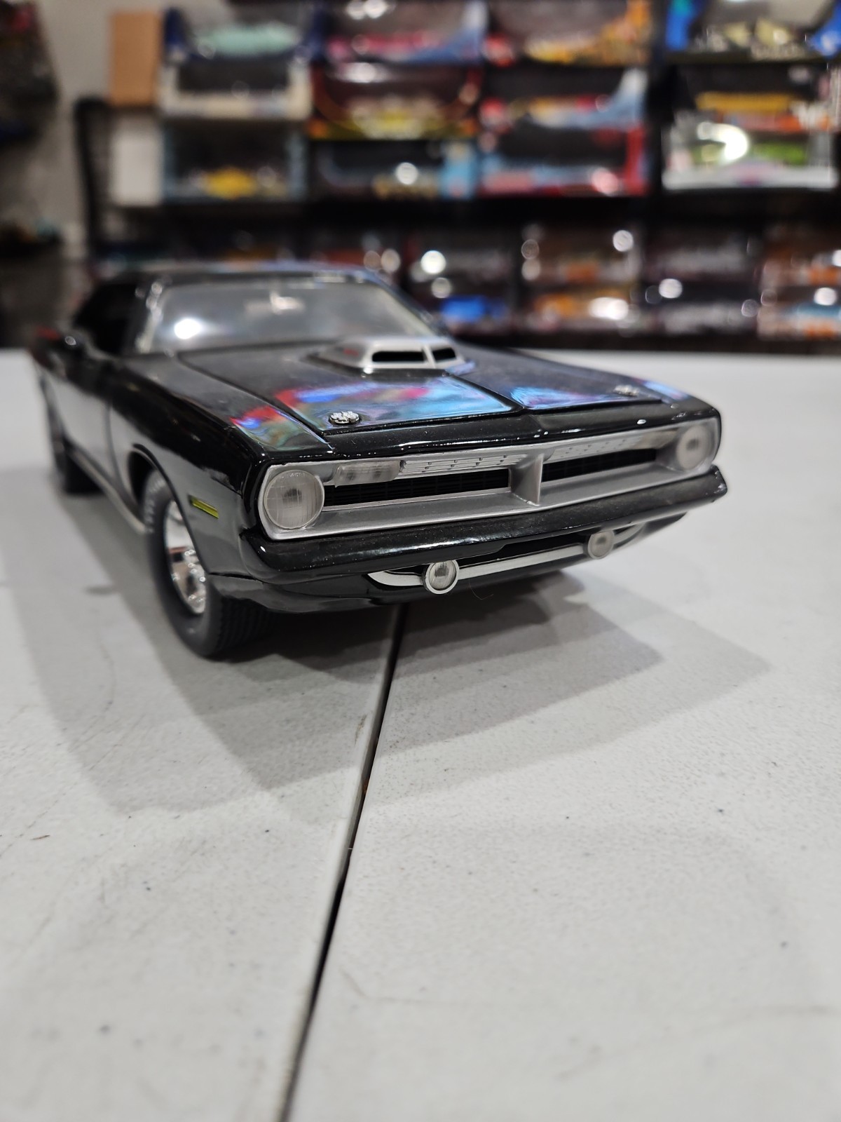 Loose 1/18 Ertl American Muscle 1970 Cuda 440-6 Black VG Condition Coll. Ediion