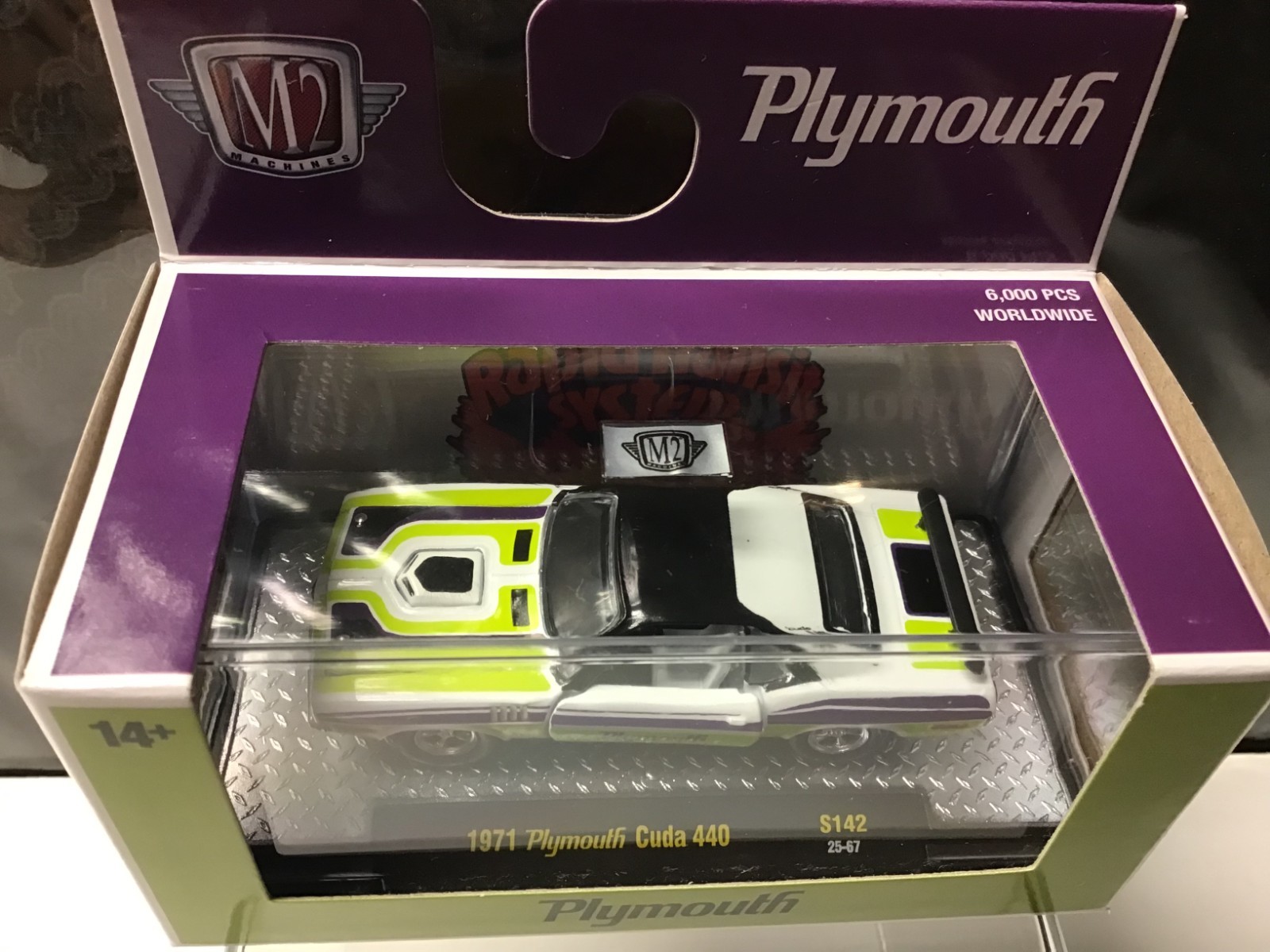 M2 1:64 1971 Plymouth Cuda 440 1 of 6000 PCS S142 25-67