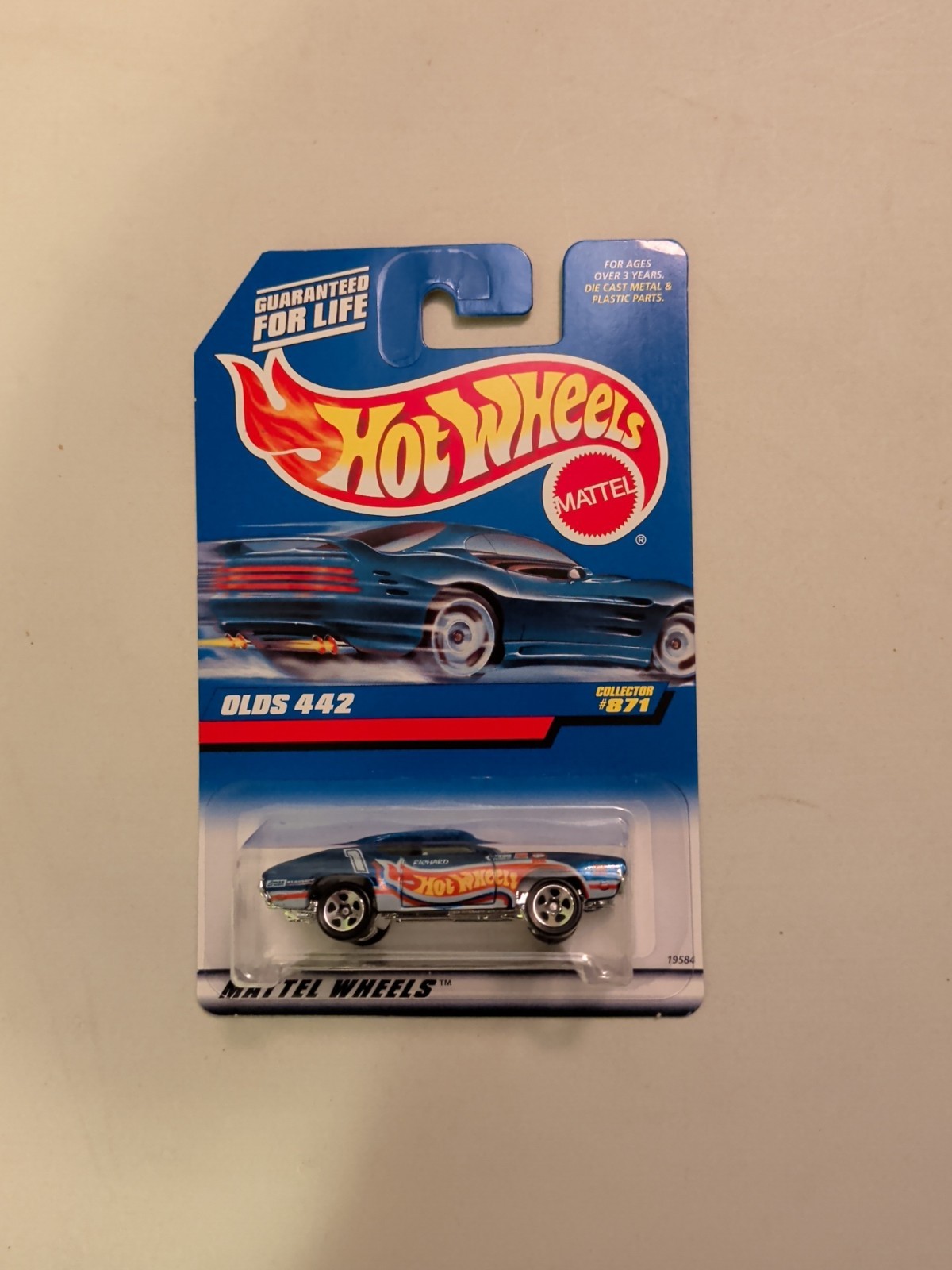 Hot Wheels 1970 Oldsmobile 442 W-30. Rare,VHTF! ’98 Blue Card. Collector #871 (4