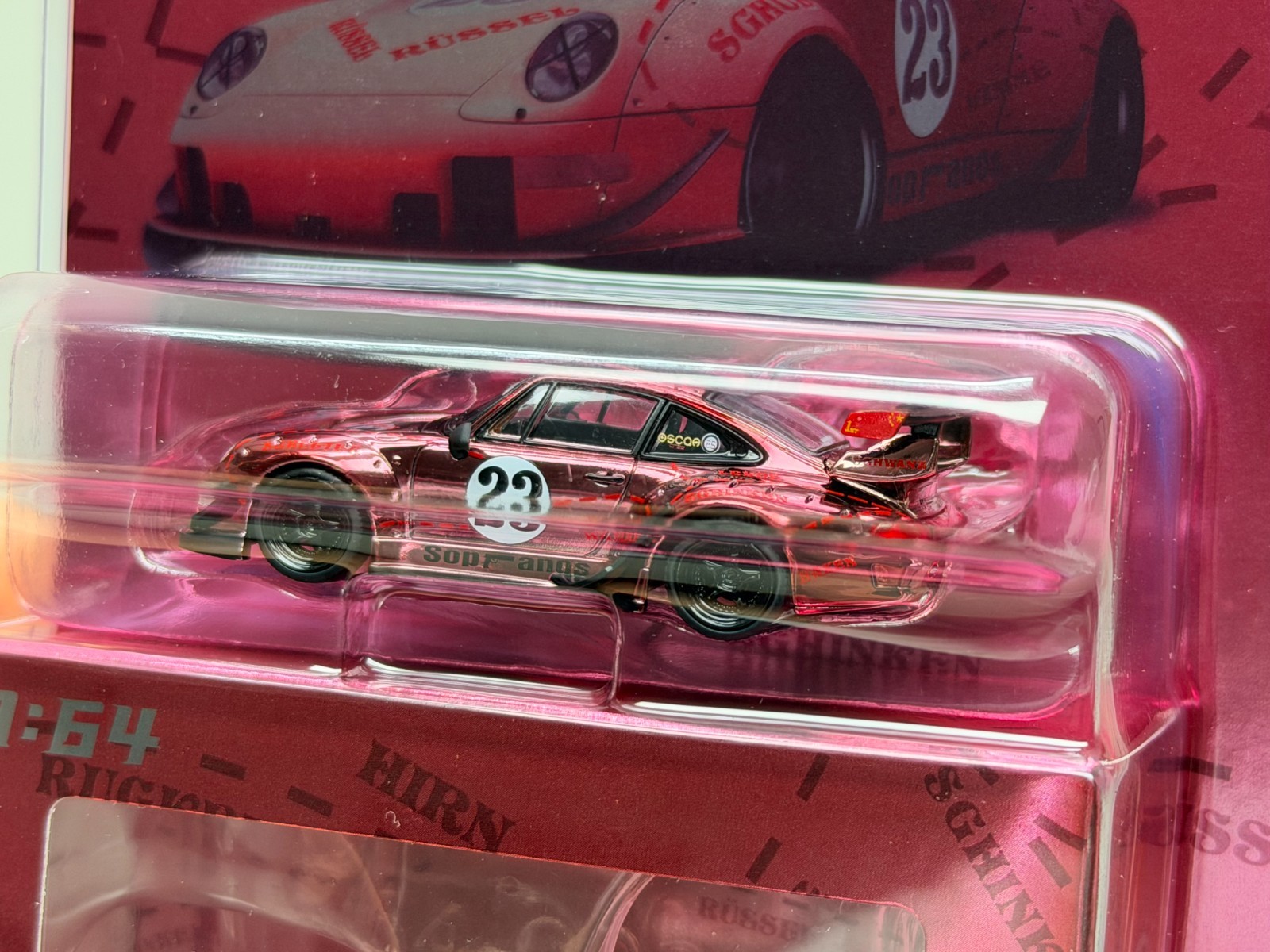 Model Model 1/64 RWB 993 HEC Beijing Expo Electroplating Hidden Version