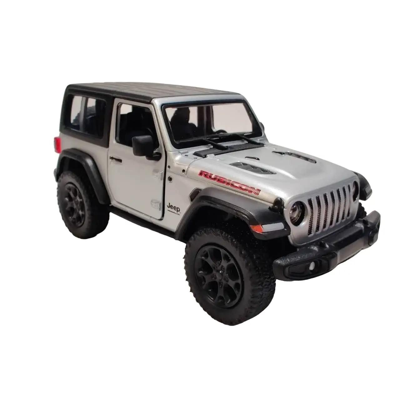 KINSMART 1:34 SCALE 2018 Jeep wrangler Hard Top DIECAST MODEL CAR (SILVER)