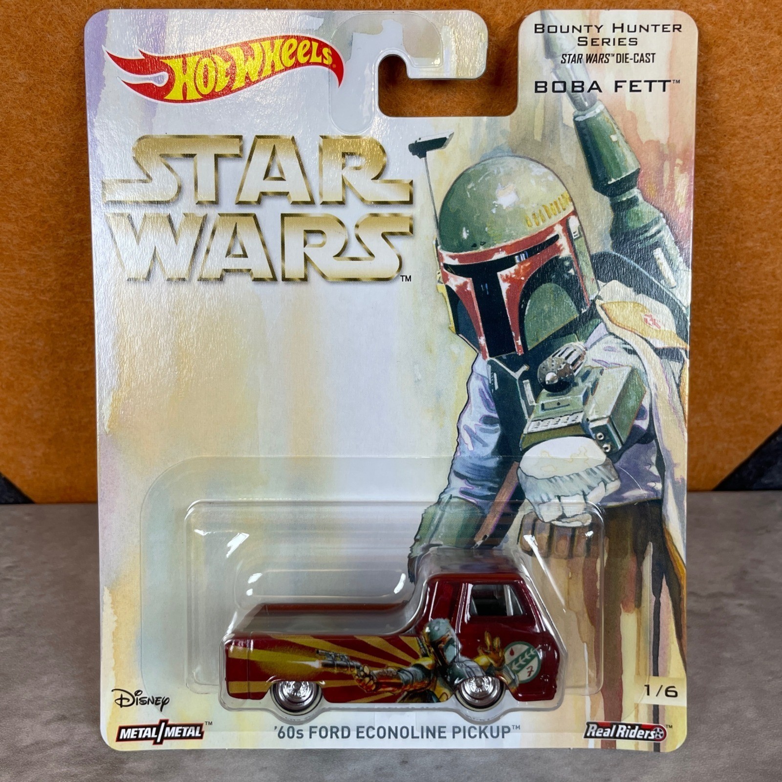 Hot Wheels Star Wars Bounty Hunter Series Complete Set of 6 Real Riders Diecast