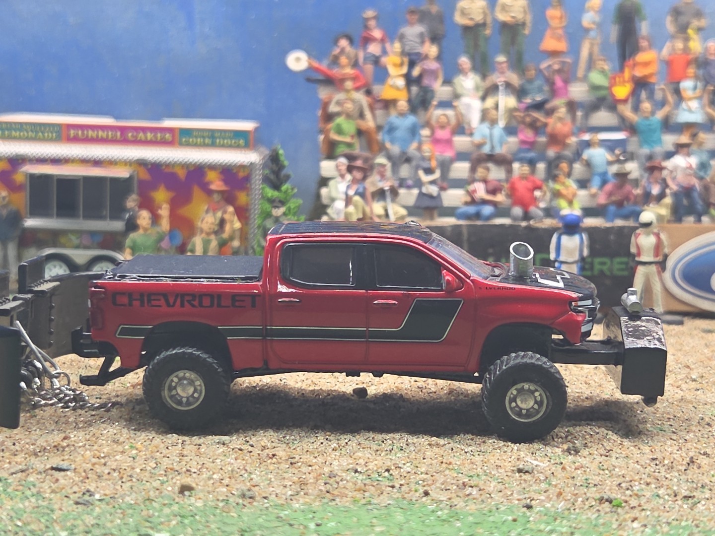 CUSTOM BUILT 1:64 4×4 GreenLight 2020 PULLING TRUCK puller Chevy CHEVEROLET Ertl