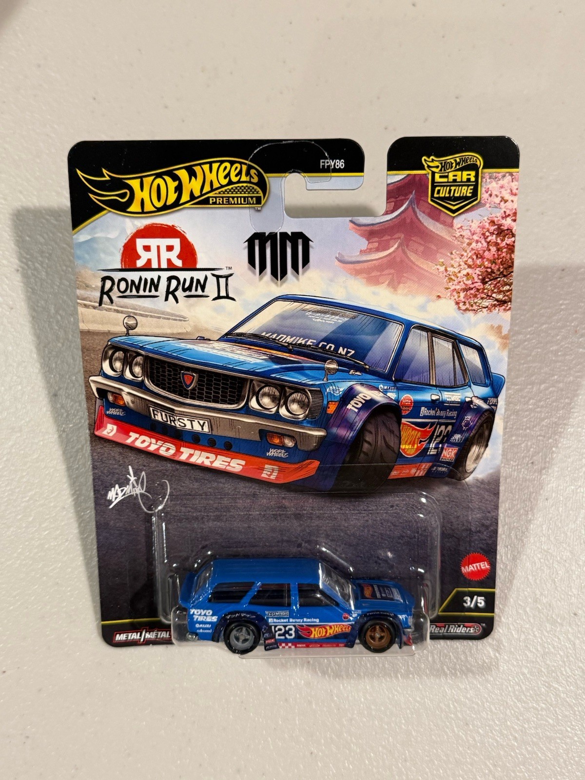 Hot Wheels Premium Ronin Run 2 Mad Mike Mazda RX-3 Wagon & 89 Toyota Supra Combo