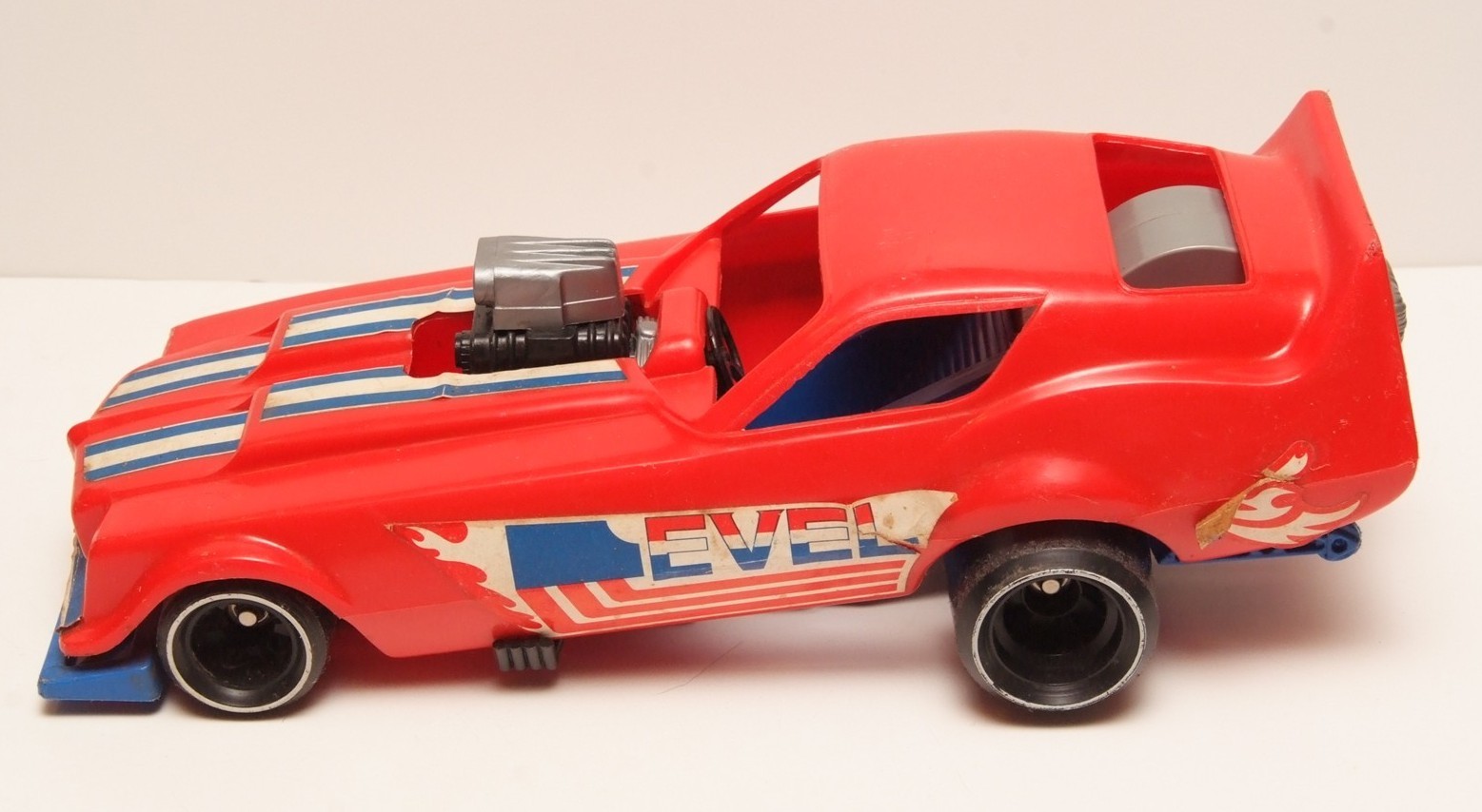 Vintage 1976 Ideal Toys Evel Knievel Red Firebird Funny Car Dragster 14″ Long