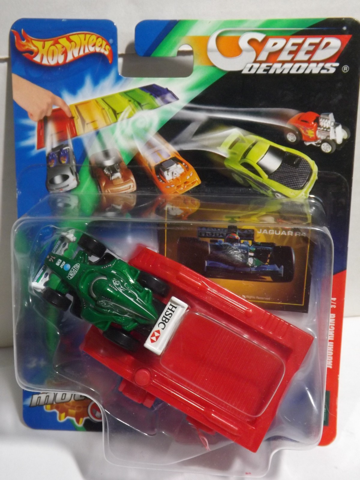 2004 Hotwheels Speed Demons Green Jaguar Racing 3/4 Jaguar R4
