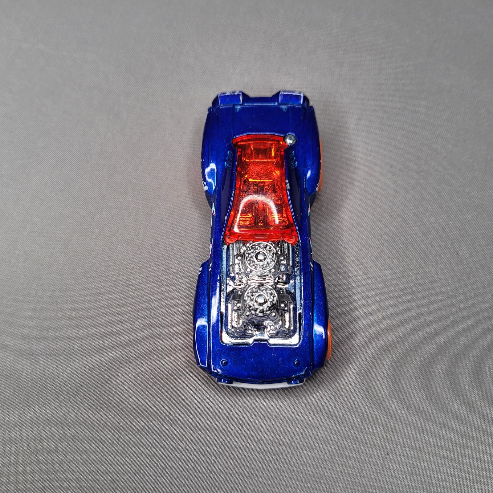 2018Hot Wheels Rodger Dodger 2.0 Blue Diecast Car Orange Wheels Racer #3 Loose