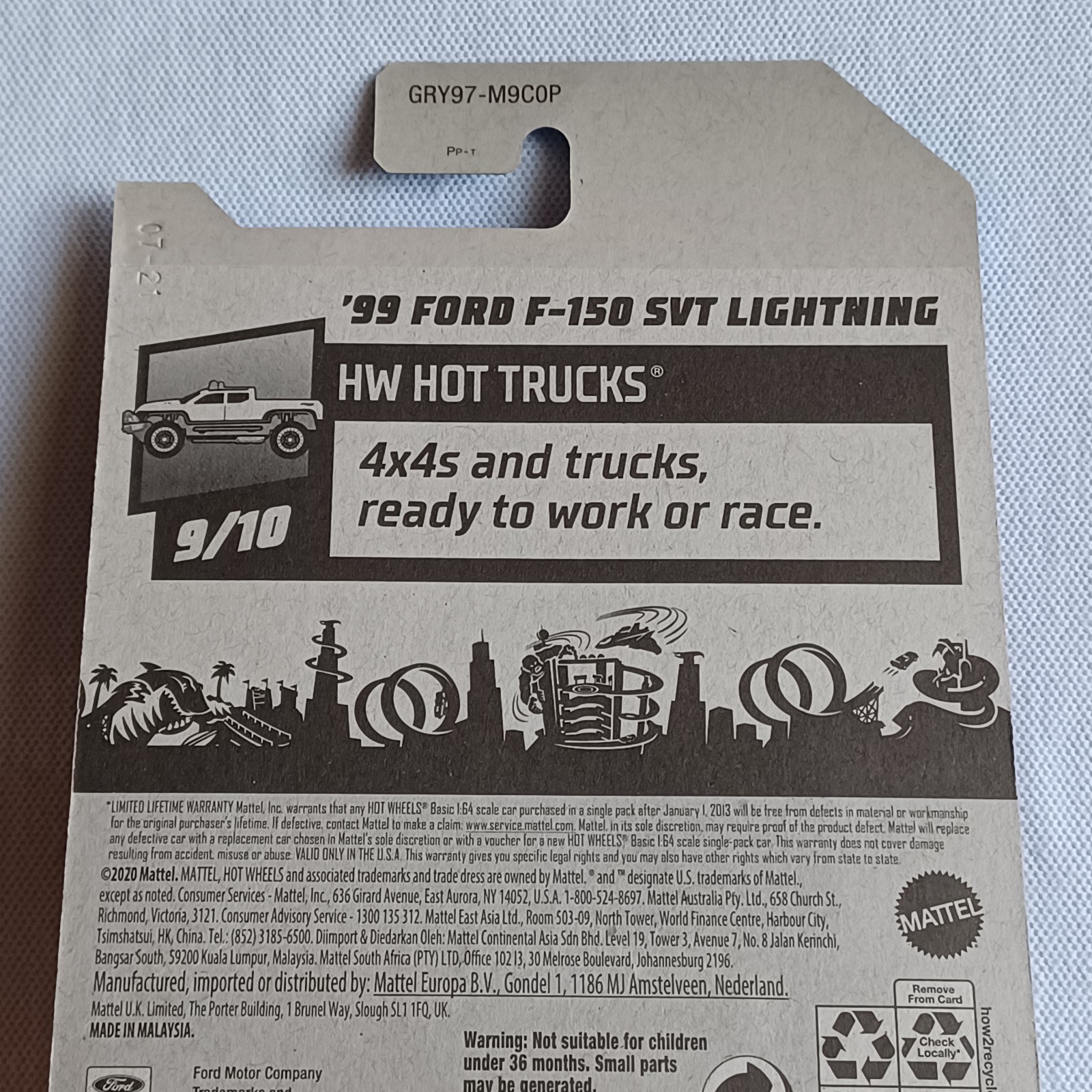 2021 HOT WHEELS *HW HOT TRUCKS* *’99 FORD F-150 SVT LIGHTNING* *VERY RARE*