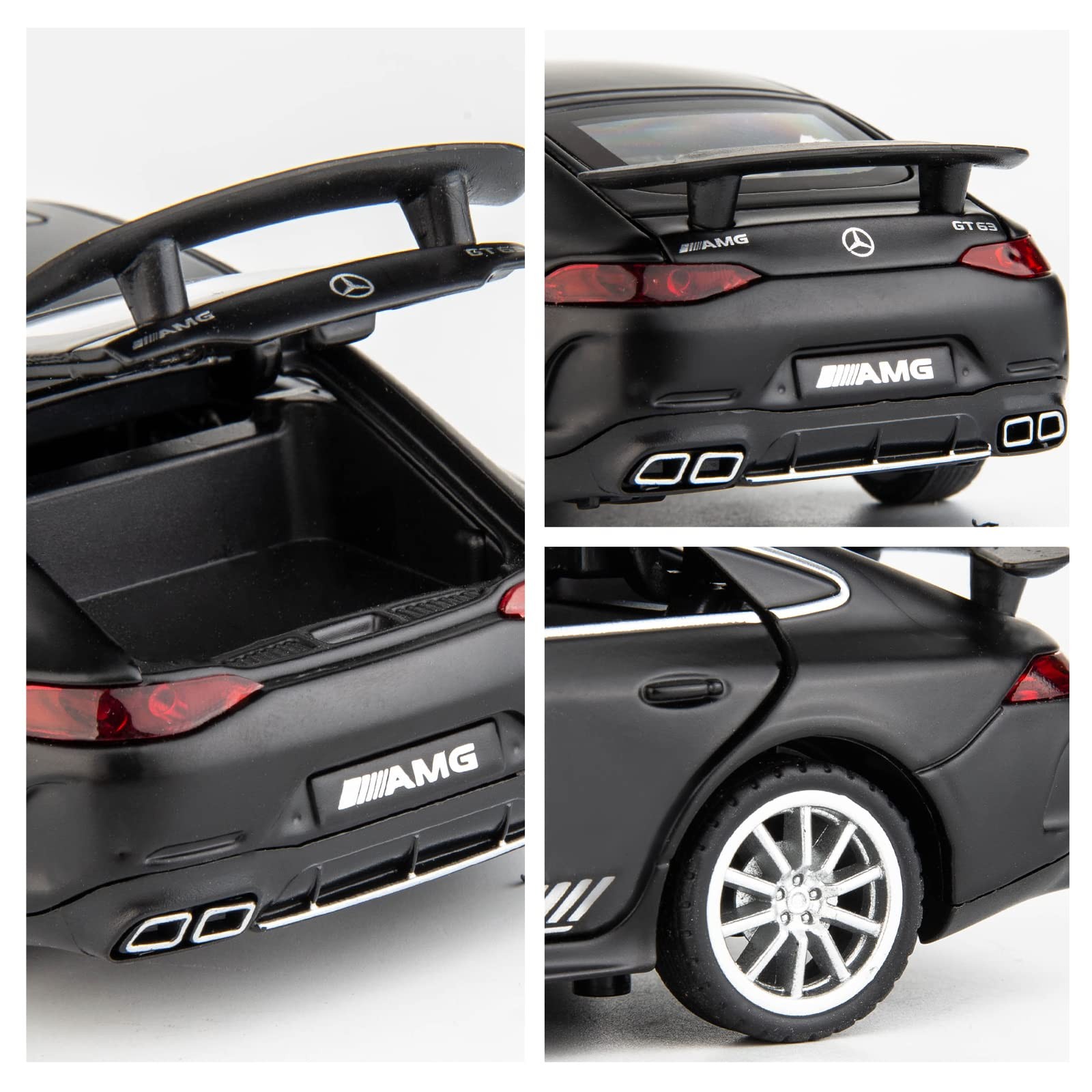 1/32 AMG GT63 Model Car Alloy Diecast Pull Back Toy Car with Sound and Light Doo