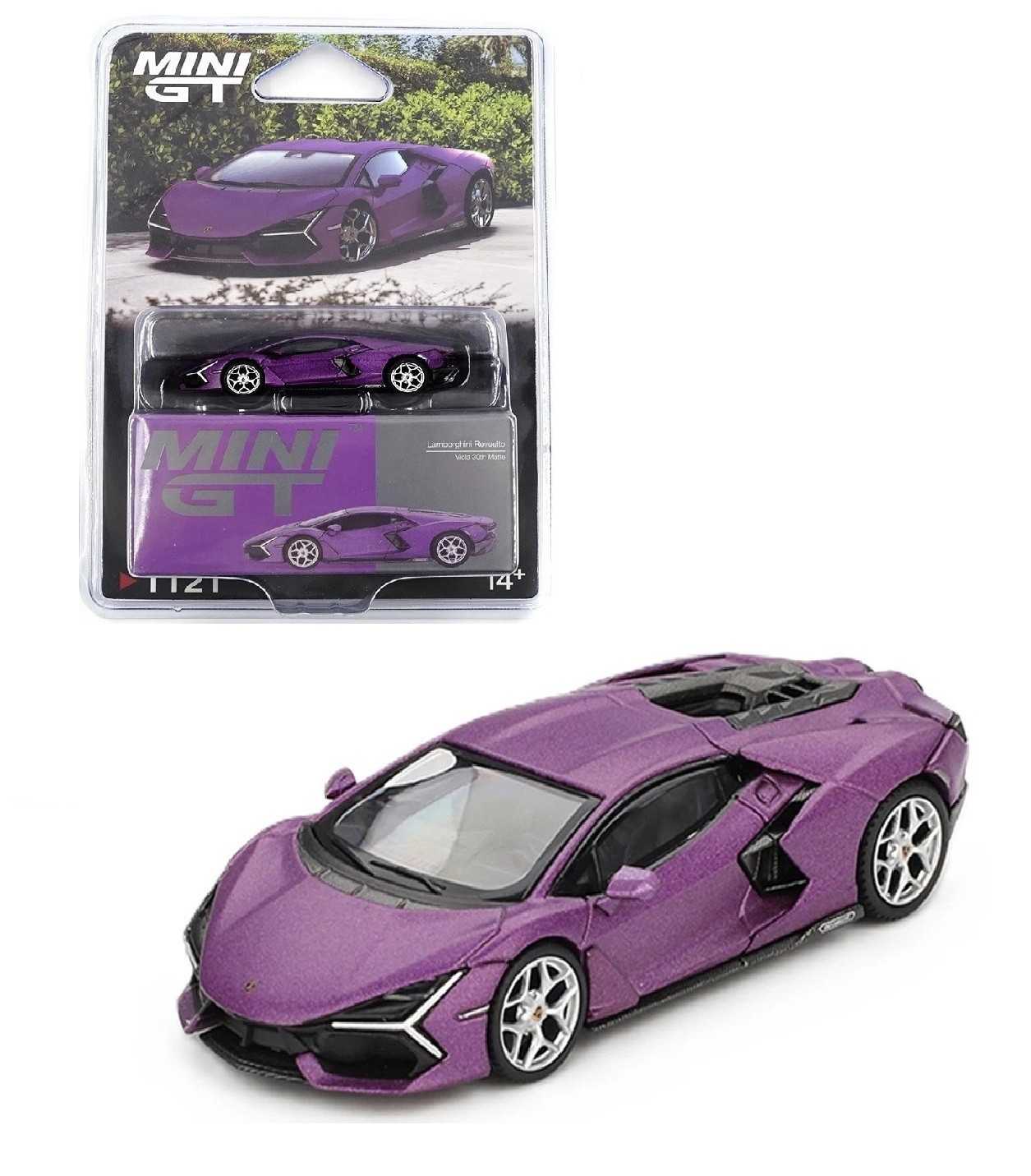 Mini GT 1:64 Lamborghini Revuelto Viola 30th Matte Diecast Car MGT01121-2E