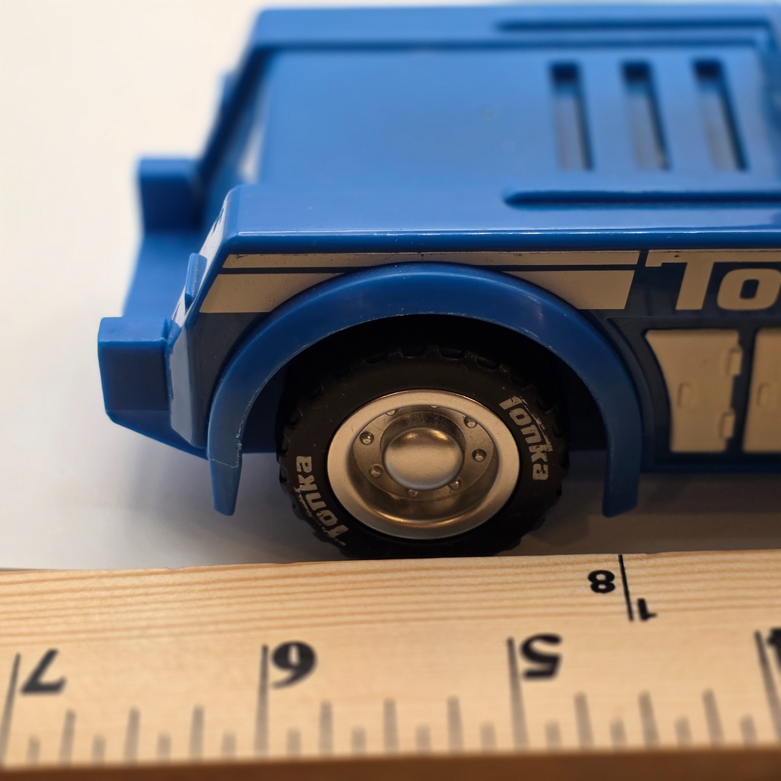 Tonka Tow Truck Toy Blue Wrecker Crane Vehicle Hasbro 6in Used