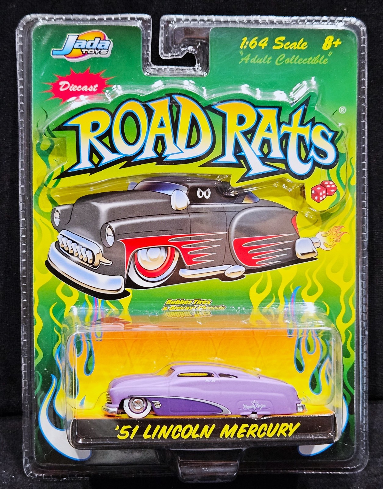 Jada 51 1951 Lincoln Mercury Road Rats Custom Style Merc Rat Rod Hot Rod Car Pur