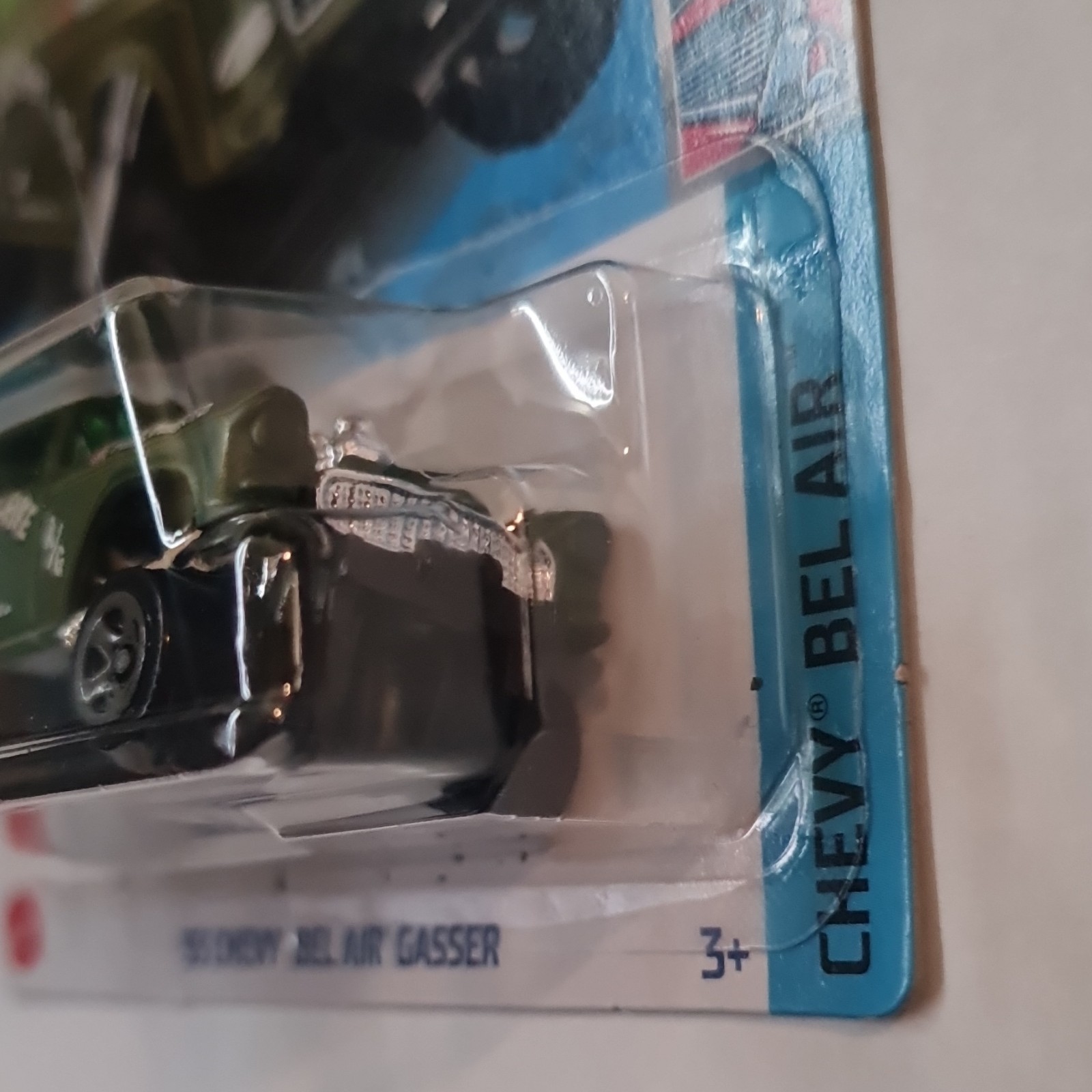 HOT WHEELS ‘55 Chevy Bel Air Gasser Comes with a free stand.
