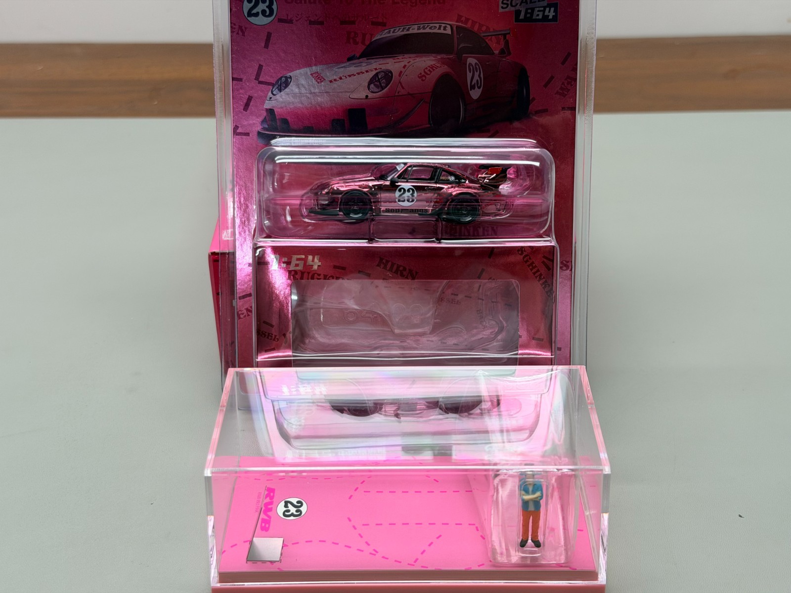 Model Model 1/64 RWB 993 HEC Beijing Expo Electroplating Hidden Version