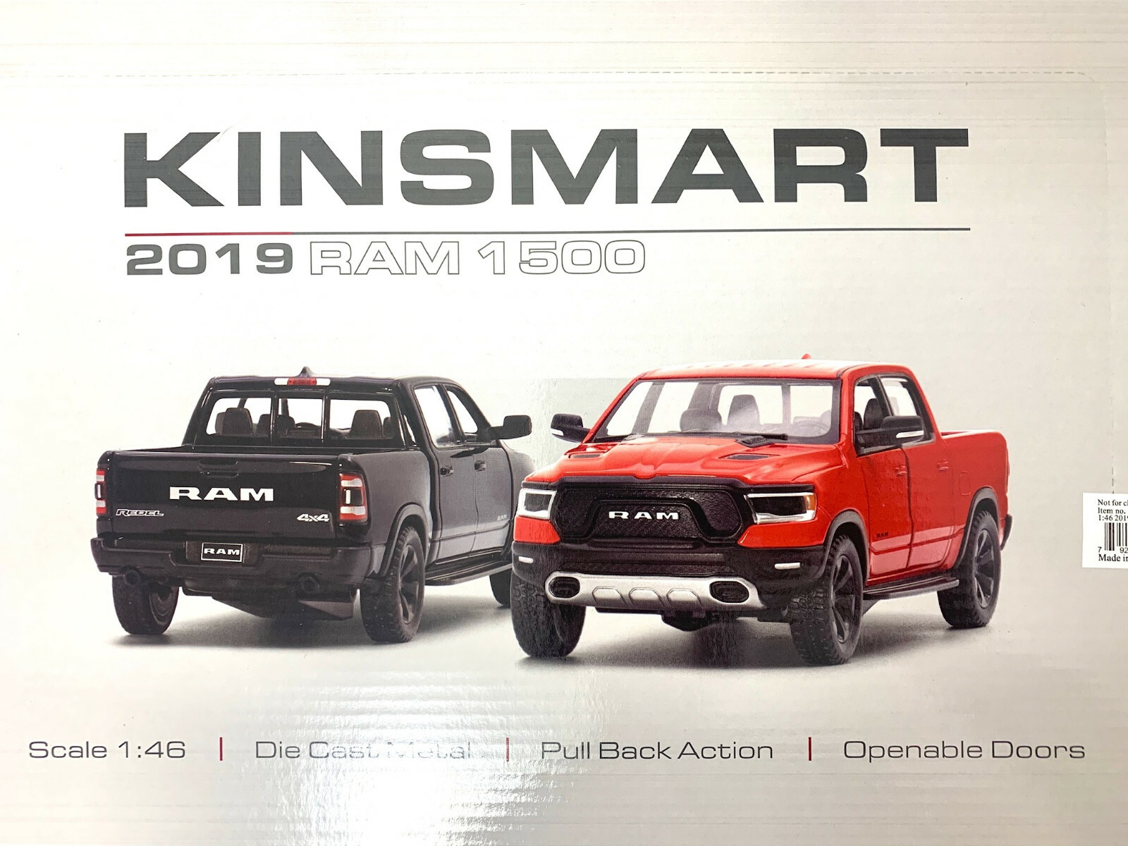 2019 Dodge RAM 1500, Ram Truck,Pick Up Truck,Kinsmart,Diecast Toy Car, 5”, 1:46