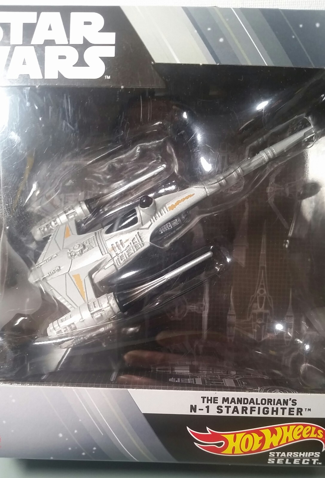 Mandalorian N-1 Starship & Hover Pram with Grogu, Hot Wheels, Diecast, Both NEW