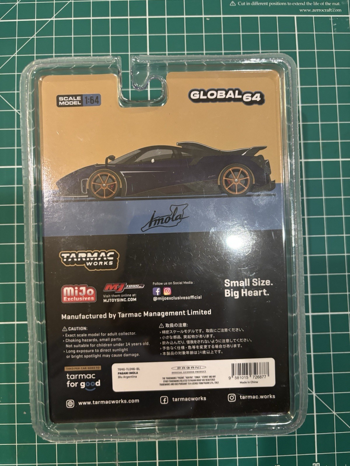 Tarmac Works 1:64 Global64 Pagani Imola Blu Argentina Blue