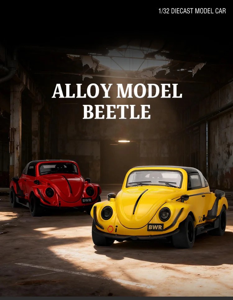 1:32 Beetle Type 1 Alloy Modified Wide Body Sports Car Model Diecasts Metal Clas