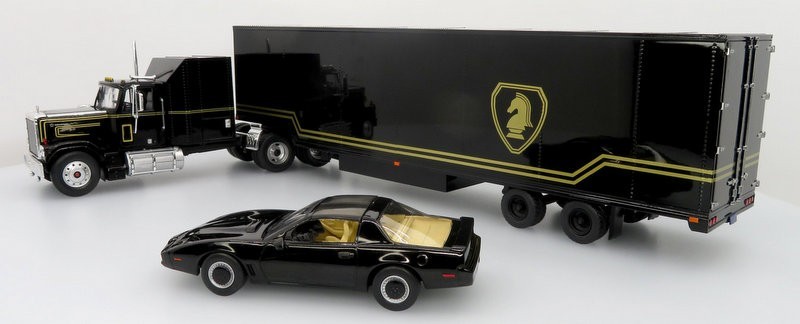 1980 GMC General Tractor w/ Trailer & 1982 Pontiac Firebird Trans Am: Knight Set