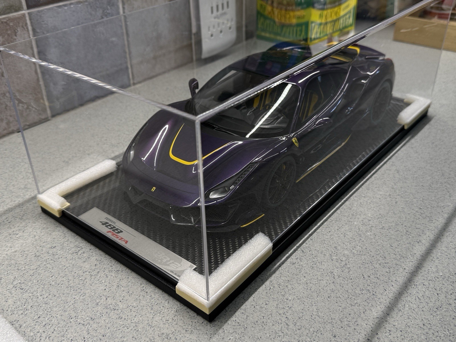 1/12 BBR1213DU. Ferrari 488 Pista. Hong Kong Violet. Limited 20 Pieces. 20/20