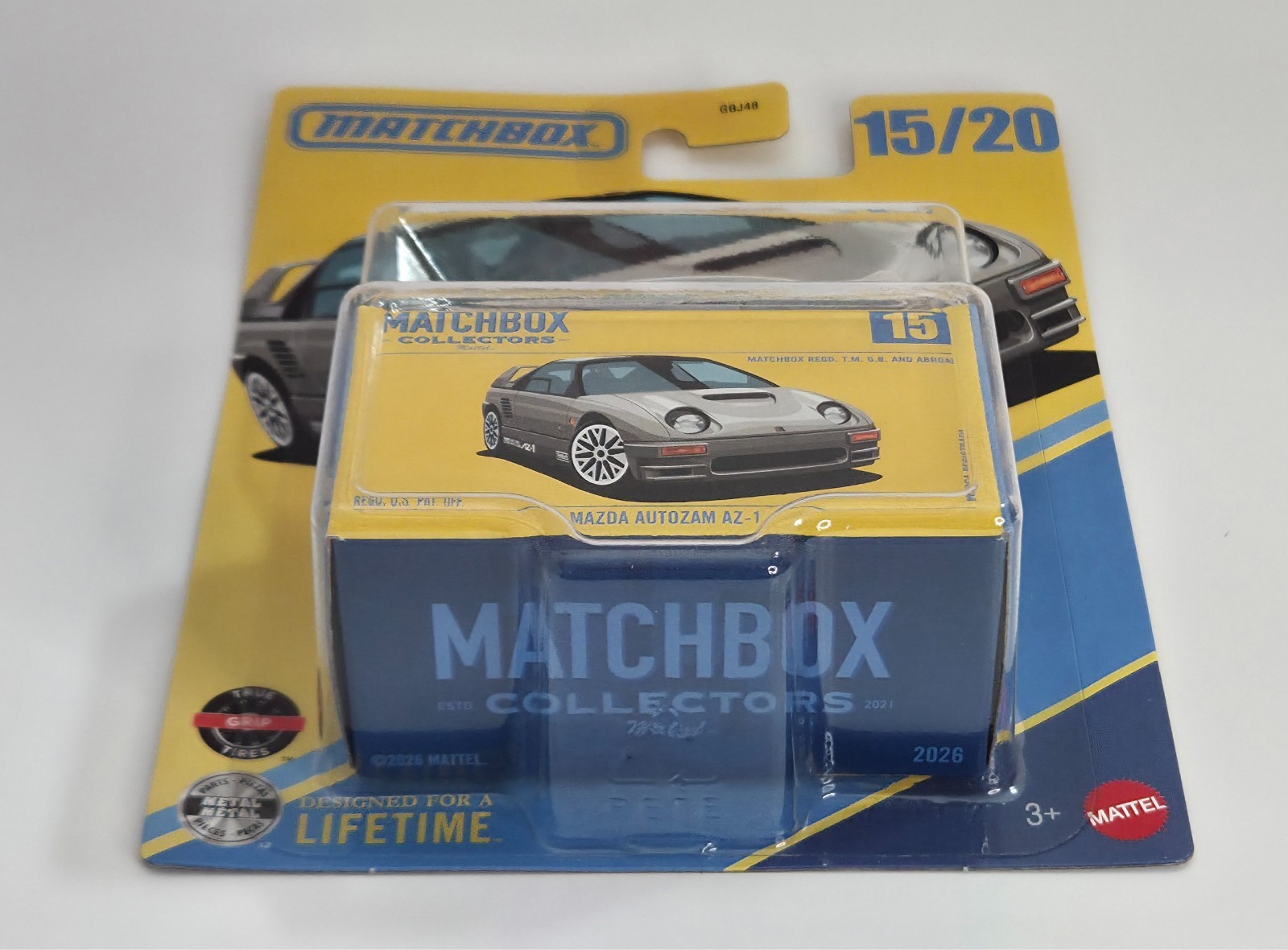 Mazda Autozam AZ-1 15/20 COLLECTORS SERIES Matchbox 2026 JJV96 silver GULLWING