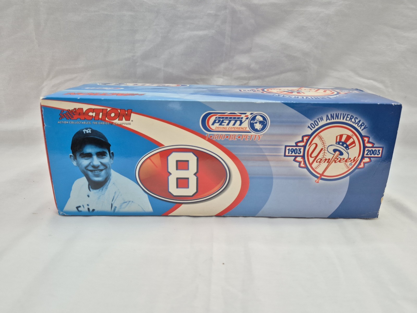 Autographed 2003 Richard Petty Yogi Berra #43 #8 NY Yankees 100th Anniversary