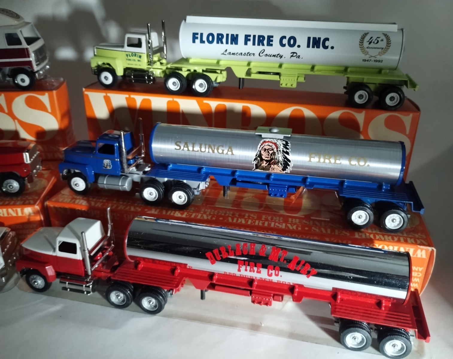 Lot of 17 Pennsylvania Fire Equipment Winross Semi Mack Trucks Tankers …