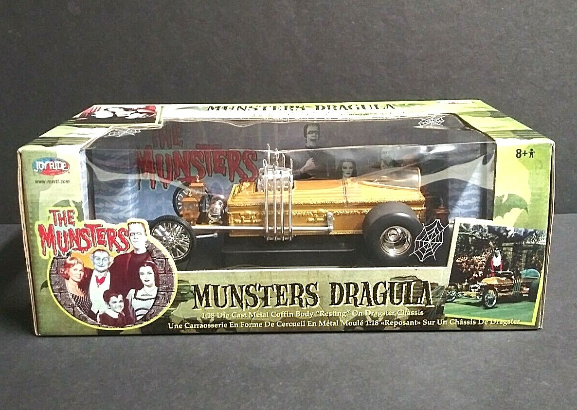 Munsters Dragula Diecast Metal Coffin Dragster Car 1:18 Joyride 2003 Item #33266