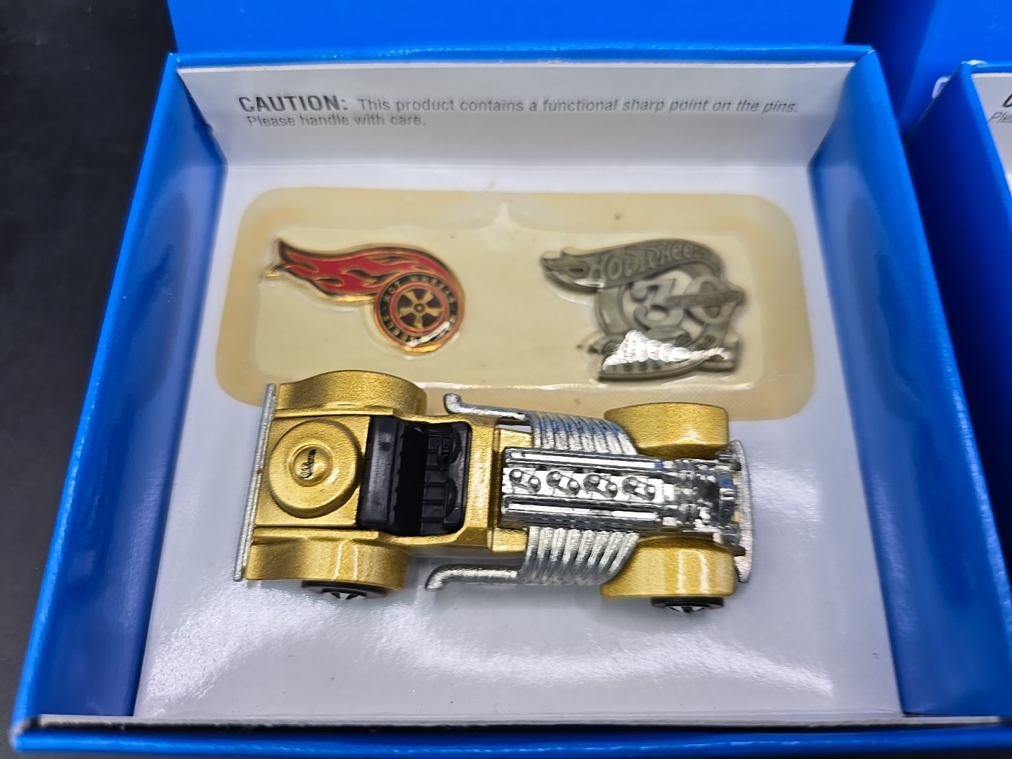 1998 Hot Wheels Special Edition KB Toys Series 1 Sweet 16 Gold & Blue Read