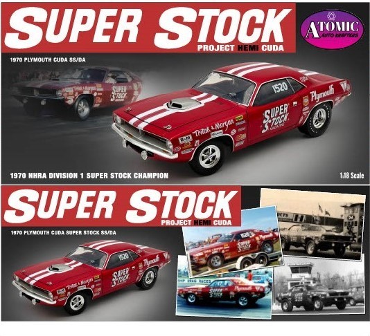 1970 PLYMOUTH HEMI CUDA 1:18 SUPER STOCK MAGAZINE TRITAK & MORGAN