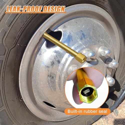 YoRise 2PCS 6 Inch 150 mm Dual Valve Stem Extension, Universal Copper Car 6IN