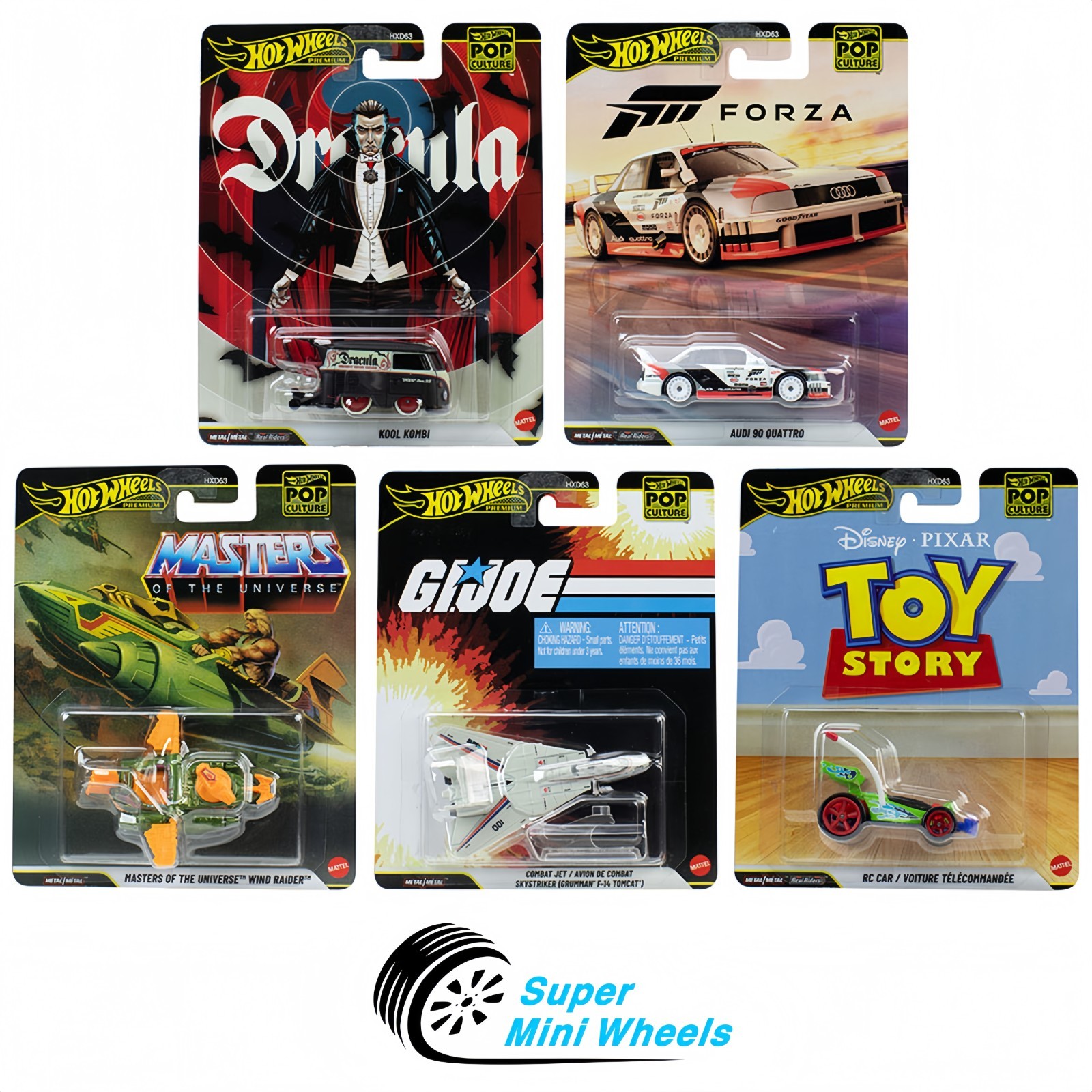 Hot Wheels 2026 Pop Culture R Case Set of 5 Cars