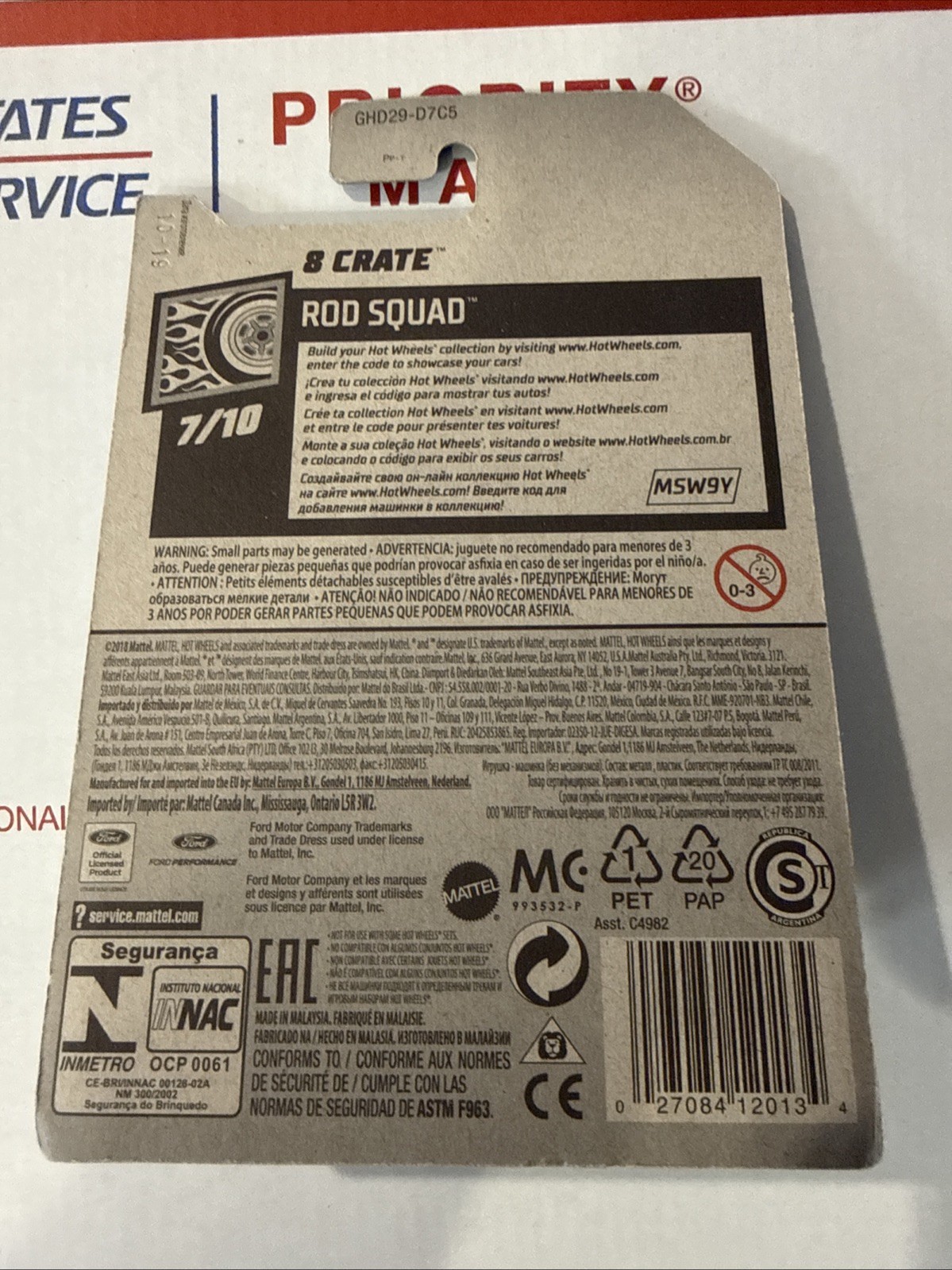 Hot Wheels 8 Crate Rod Squad Ford 1:64 Silver Black Red C7