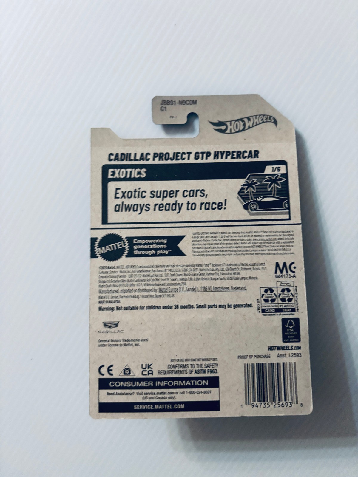 Hot Wheels – 2025 – Exotics – Cadillac Project GTP Hypercar