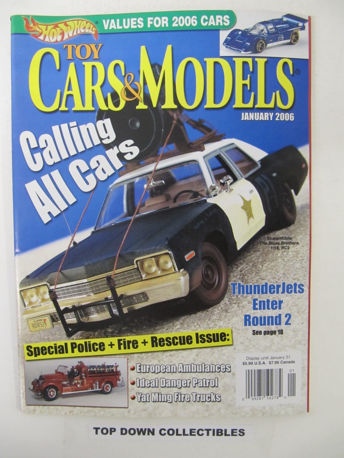 Hot Wheels Toy Cars & Models Magazine January 2006 Police, Fire, Rescue Issue