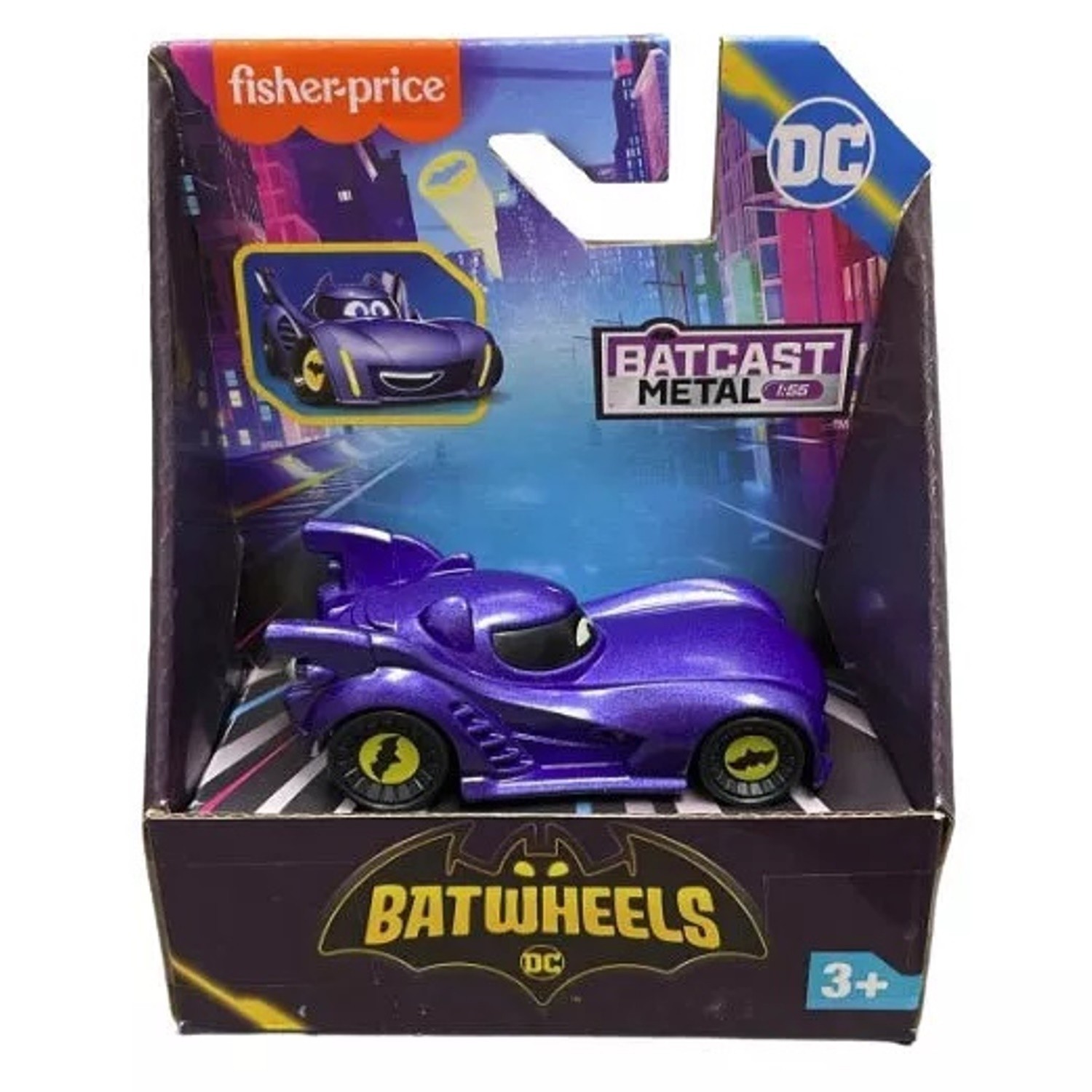 BATWHEELS BATCAST METAL 1:55 SCALE ASST. HML12 ASSORT FISHER-PRICE BATMAN TOY DC