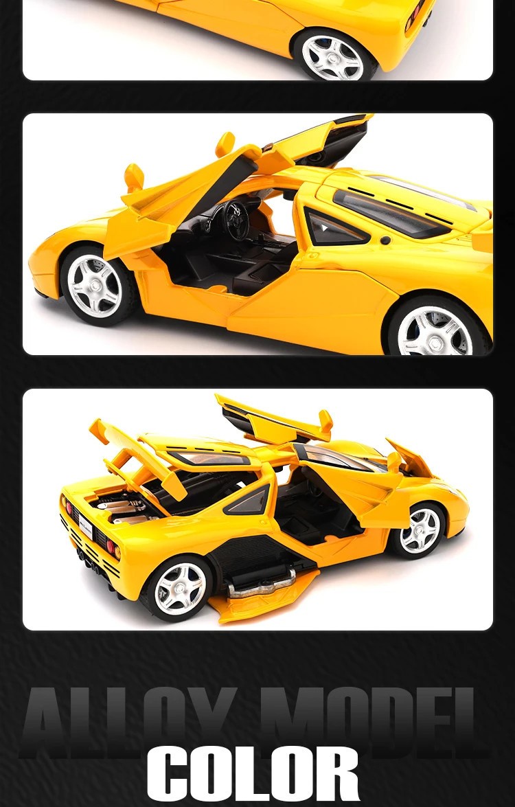 1:32 McLaren F1 Alloy Sports Car Model with Base Children’s Toy Car Collection