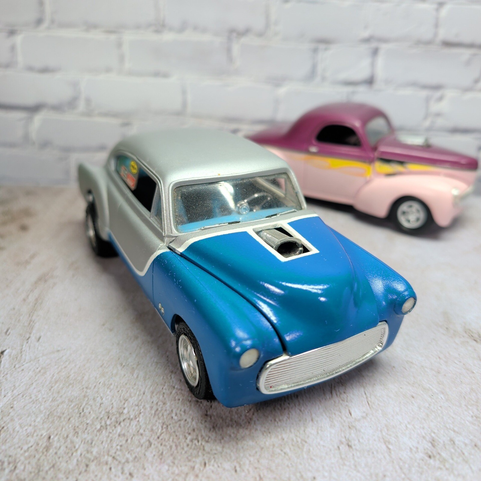 Built Custom Hot Rod Model Car Lot Willys Coupe & Chevy Drag Style