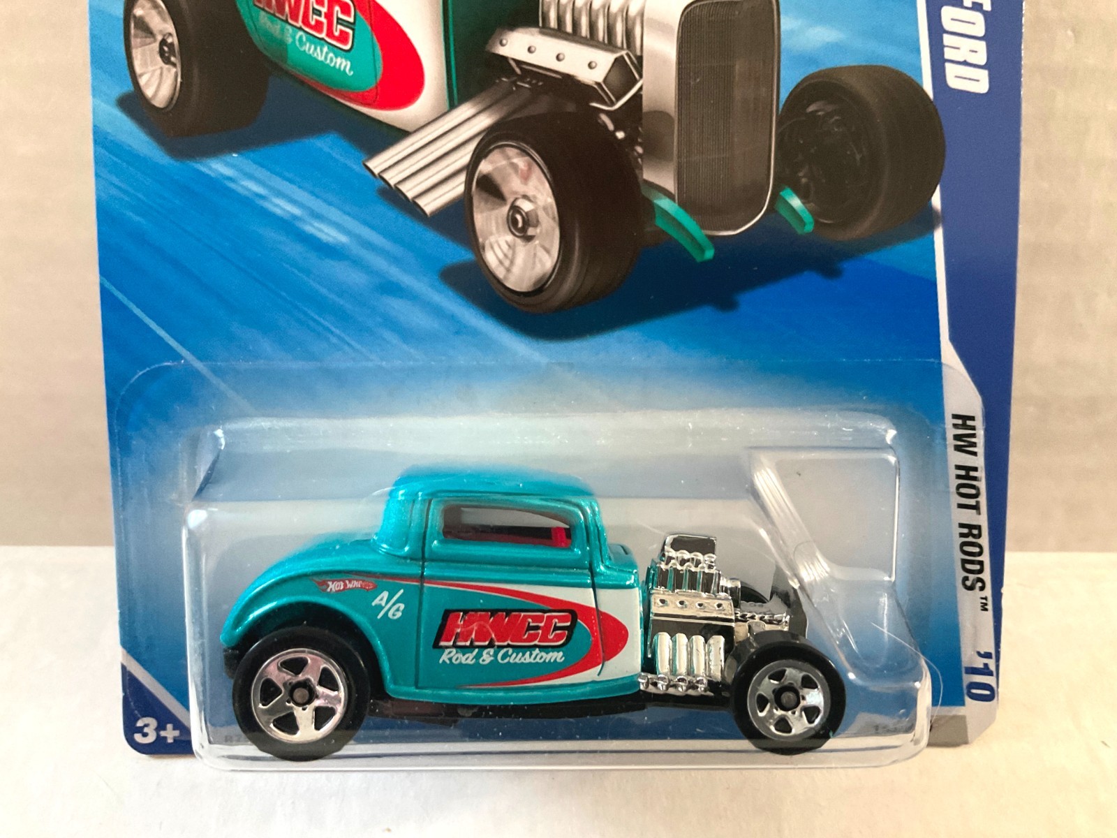 Hot Wheels 32 FORD COUPE – 2010 Hot Rods #142 – Teal, HWCC Rod & Custom