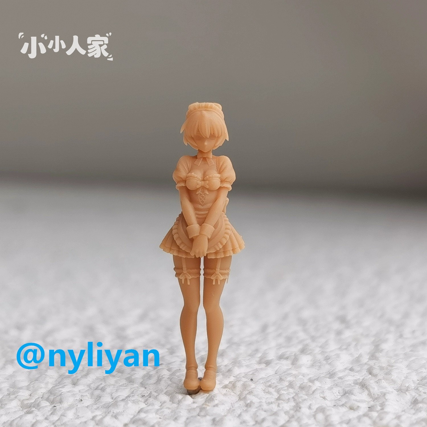 1/43 1/64 1/87 Cute Maid Skirt Girl Scene Props Figure Model For Cars Vehicles