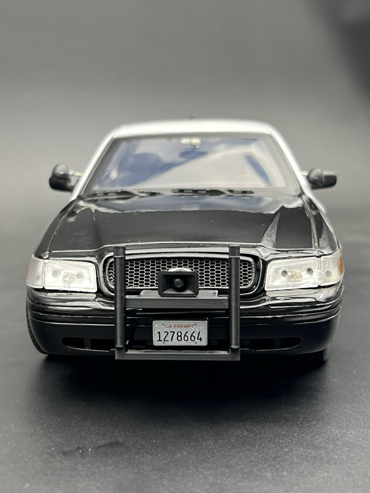 2-pack 1/64 Scale CHP Push Bumper Crown Vic California Highway Patrol 6455