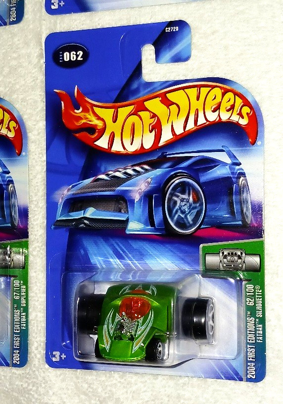HOT WHEELS 2004 FIRST EDITIONS FATBAX Lot of 4 NEW 1/64 SCALE DIECAST CARS