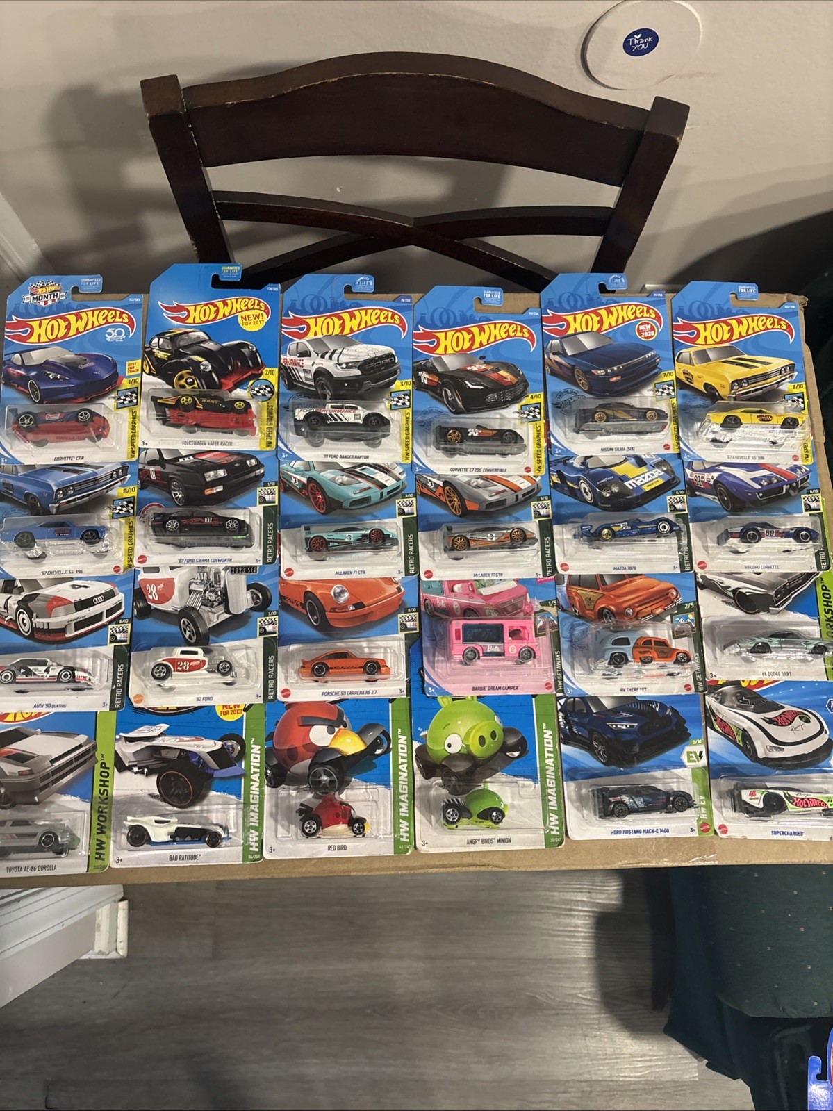 NIP Lot Of 24 Hot Wheels Mixed – Speed graphics- Retro Racers- HW Workshop- More