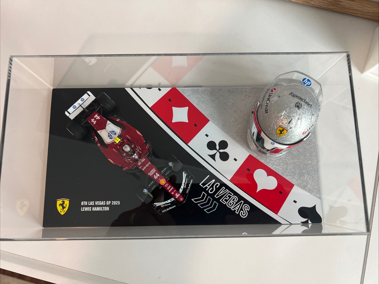 Looksmart 43 SF25 Lewis Hamilton Helmet HEC Limited Model Car Brand New Vegas