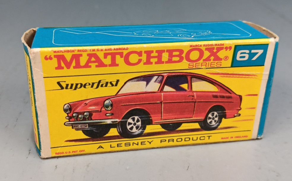 Matchbox Lesney Superfast MB67 Purple Volkswagen 1600TL w/F2 Box