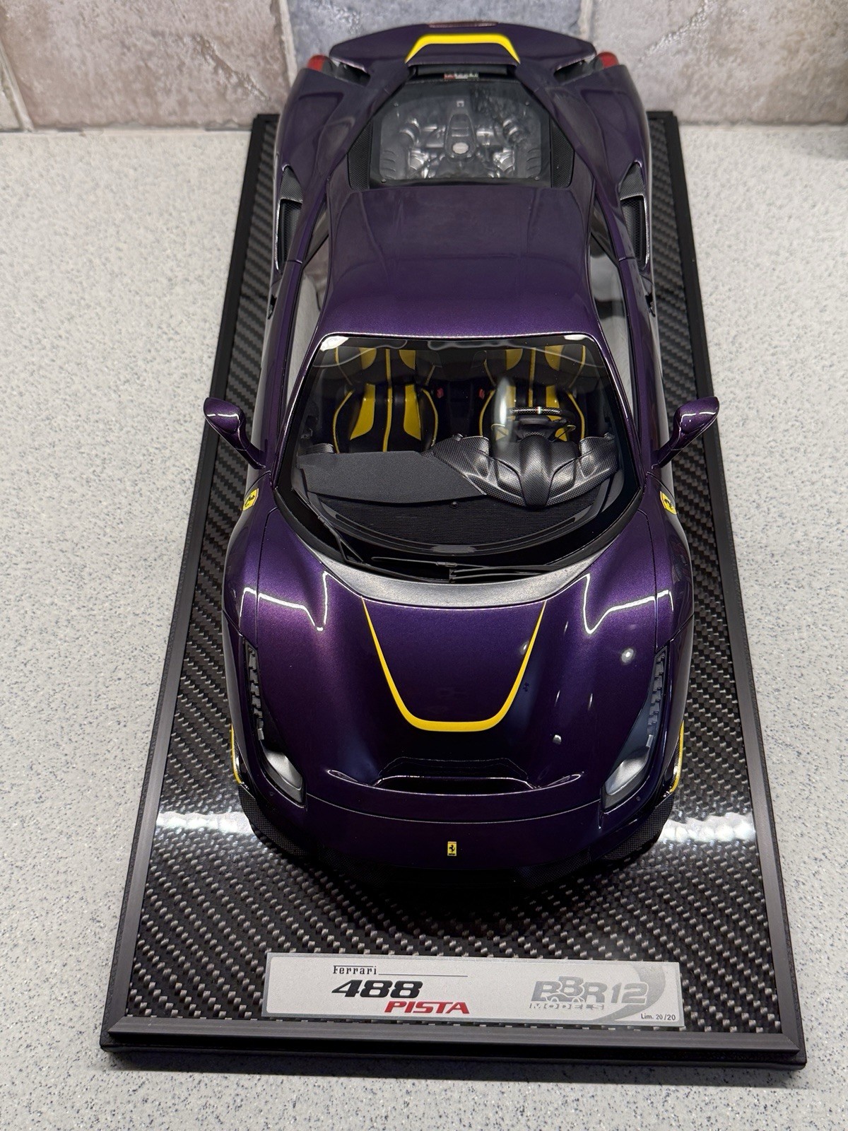 1/12 BBR1213DU. Ferrari 488 Pista. Hong Kong Violet. Limited 20 Pieces. 20/20