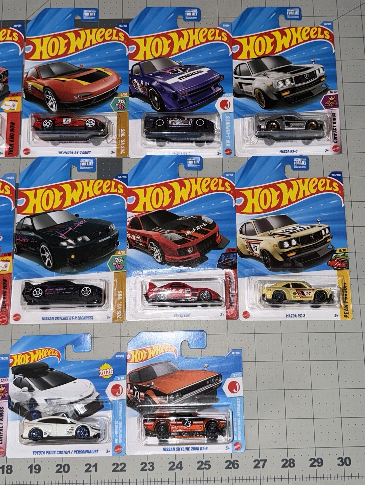 Hot Wheels JDM lot of 15 Nissan Skyline GTR Mazda RX7 Datsun Toyota Honda